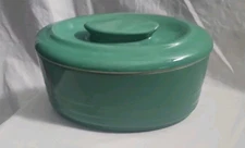 Vintage The Hall China Co. Westinghouse Refrigerator Dish Green Ceramic 7”X4 1/2