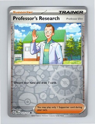 Professor's Research 123/131 Prismatic Evolutions Pokemon Reverse Holo
