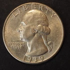 1939 *P* WASHINGTON SLVER QUARTER DOLLAR **NICE COIN** FREE SHIPPING M9702