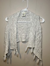 Genuine Kids Oshkosh Sleeveless Girls Cardigan Knit Size 4T Tassel Cute Preppy