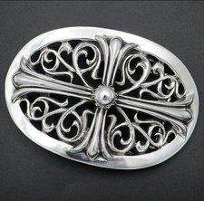 Authentic Chrome Hearts Oval Belt Buckle .925 silver