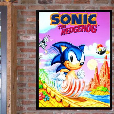 Sonic the Hedgehog Poster 18x24 | Sega Genesis Retro Game Art