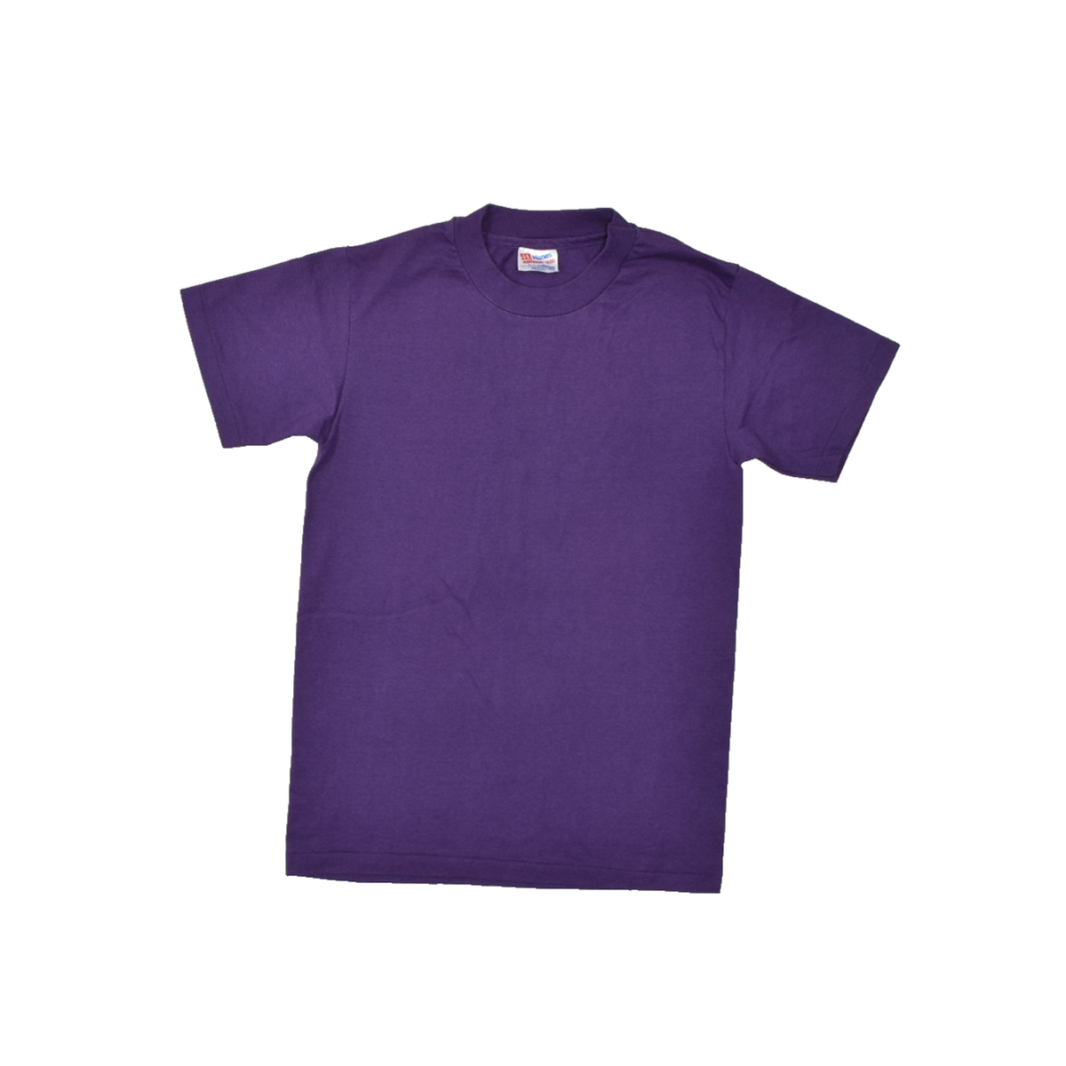 VTG 80s Hanes Heavyweight 50/50 Purple T-Shirt Sz S Blank Ringer