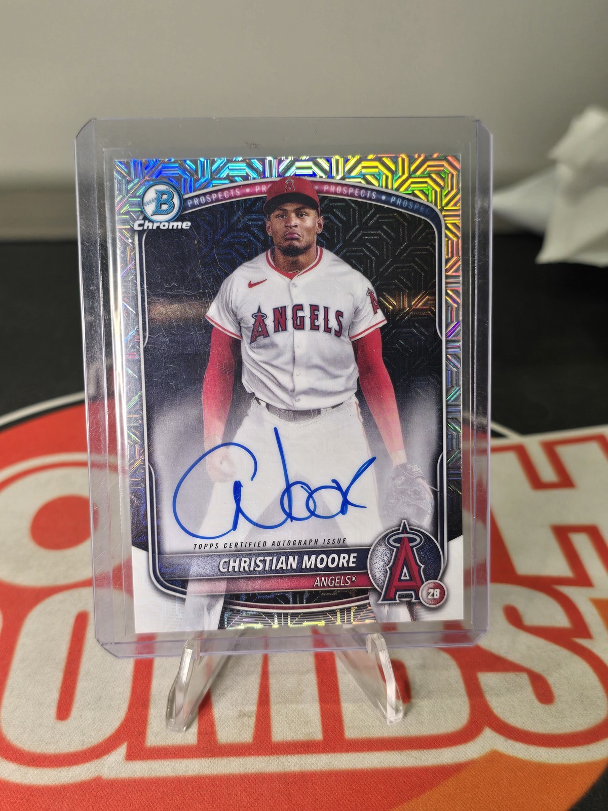 2025 Christian Moore Bowman Prospect Mega Box Autograph #Bma-cmo Auto Chrome