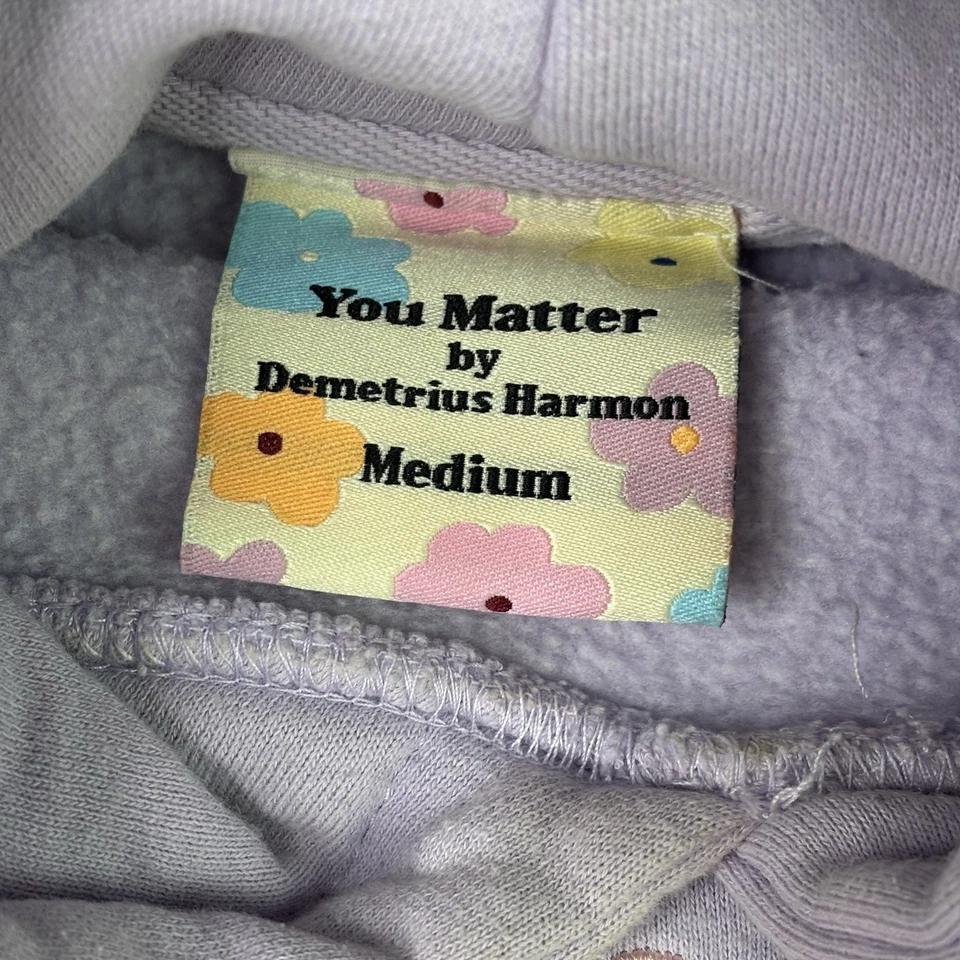 You Matter By Demetrius Harmon Hoodie Size Medium Periwinkle Motivational Soft - Image 4 of 4