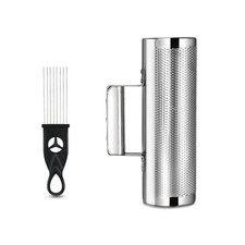 Soulmate Guiro Instrument Stainless Steel 8" 3" 3''x8'', Silver,Black