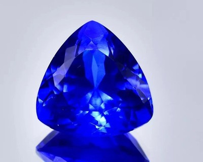 TRILLION CUT Natural Amazing 10 Ct BLUE TANZANITE Certified Loose Gemstone