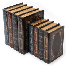 2 Pack Decorative Book Boxes Wooden Antique Book Decorations Vintage Storage Box