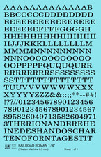 K4 O Scale Water Slide Decals Black 1/4 Inch Railroad Roman Letter Alphabet