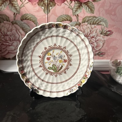 BEAUTIFUL COPELAND SPODE COWSLIP PATTERN 5    Plate Dessert BROWN STAMP Original