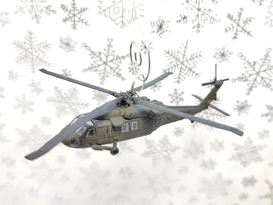 Sikorsky UH-60 Black Hawk US Army Helicopter Custom Christmas Ornament  War Gift - Image 2 of 4
