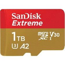 SANDISK EXTREME 1TB MICRO SD MICROSDXC CLASS 10 V30 A2 UHS-IU3 MEMORY CARD