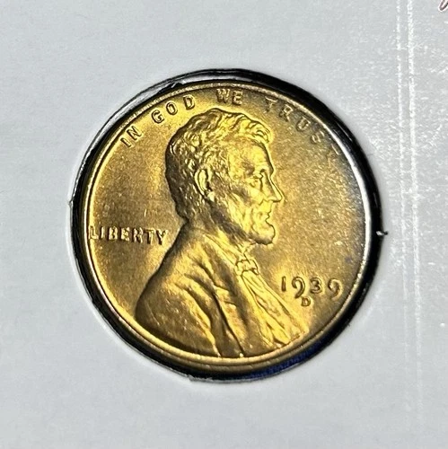 1939 D  Lincoln Wheat Cent BU Brilliant Uncirculated Gem from OBW Bank Roll
