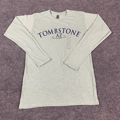 Delta Top Womens S Blue Tombstone Arizona Too Tough To Die T Shirt NWT Stretch