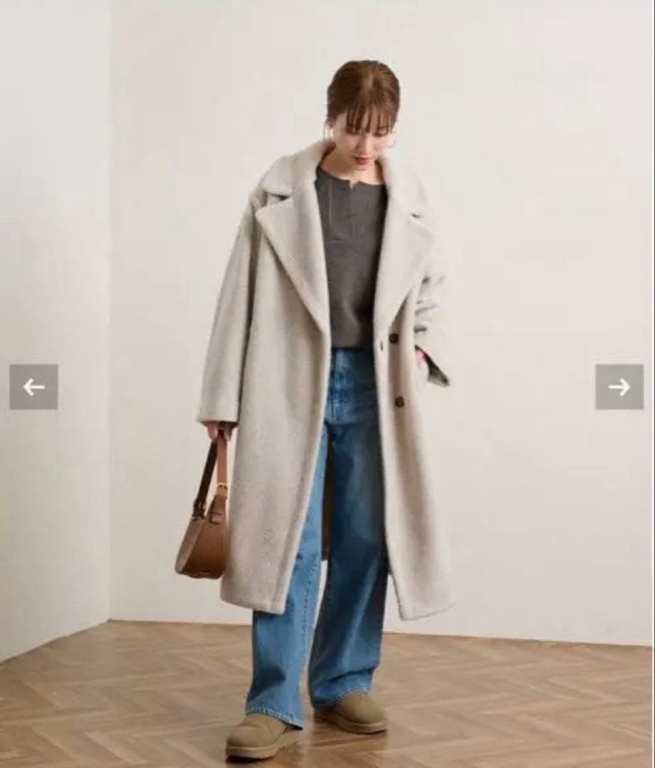 level  WOOL Blend Boa Coat FRAMeWORK - image 1