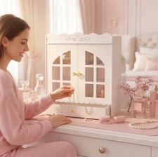Cosmetic Display Case Features a Double-Layer Design with Individual Drawers