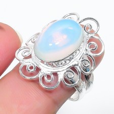 Fire Opalite Gemstone Handmade 925 Sterling Silver All Size Ring For Gift