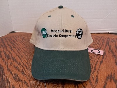Missouri REC Electric Co Ad Men's Off White Green 75th Anniversary Hat Cap