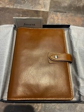 Filofax Malden A5 Leather Organizer Ochre 6 Ring Planner Inserts Box Japan