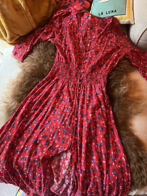 Spell Designs Rambling Rose Boho Dress Gown Gypsy Medium NWOT Maxi | eBay