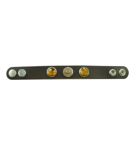Lederarmband Butt-ons/Dekorknöpfen/Chunks 18,5-20,5 cm, Farbwahl - Bild 4 von 6