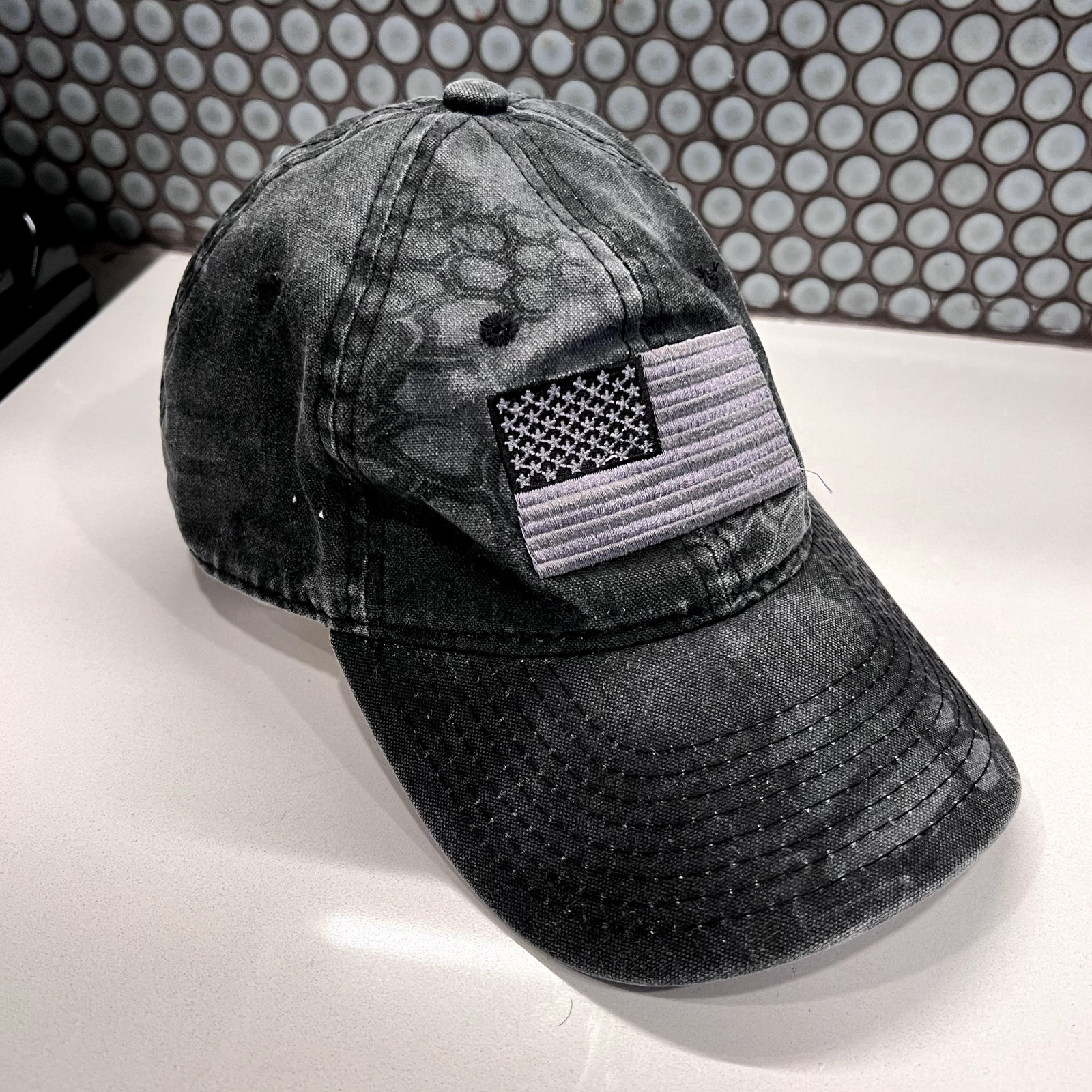 American Flag Embroidered Patch Hat Cap Strap Bac… - image 4