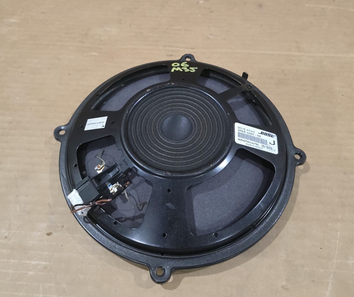 06-19 Infiniti M35 M37 M45 M56 Q70 Rear Bose Subwoofer Speaker