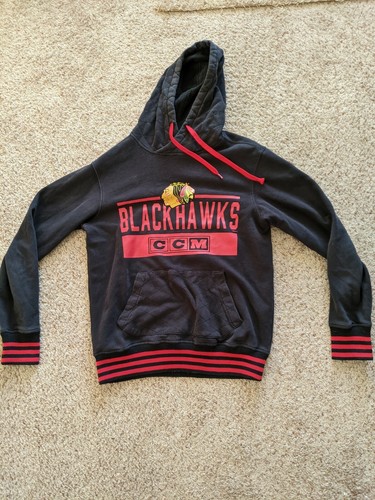 CCM NHL Vintage M black hawk hoodie 