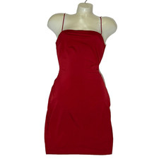 Windsor Women's Bodycon Short Dress With Spaghetti Straps Size Medium Red 