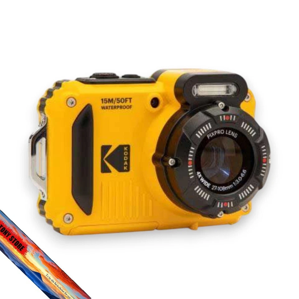 Cámara digital Kodak Pixpro WPZ2 16 MP 4x amarilla Pix pro WPZ 2 Japón Foto 3 de 4