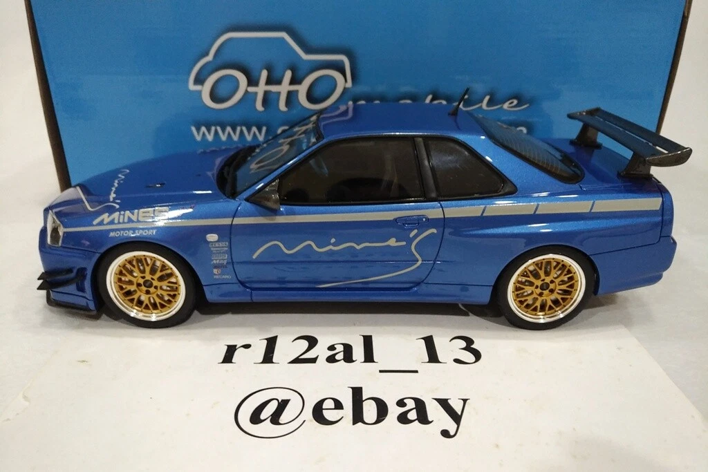 Otto 1:18 Nissan Skyline GT-R R34 Mine's HK Limited 300 pcs