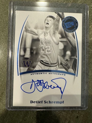 2007-08 Press Pass Legends Signatures Detlef Schrempf Auto Washington Huskies