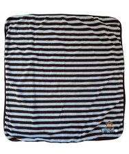 Carters Blue Brown Striped Monkey Car Baby Security Blanket Lovey With Pilling