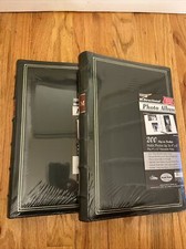 2 Vintage Le Memo Albums Refillable Bi Directional Pockets Holds 200 Green Color