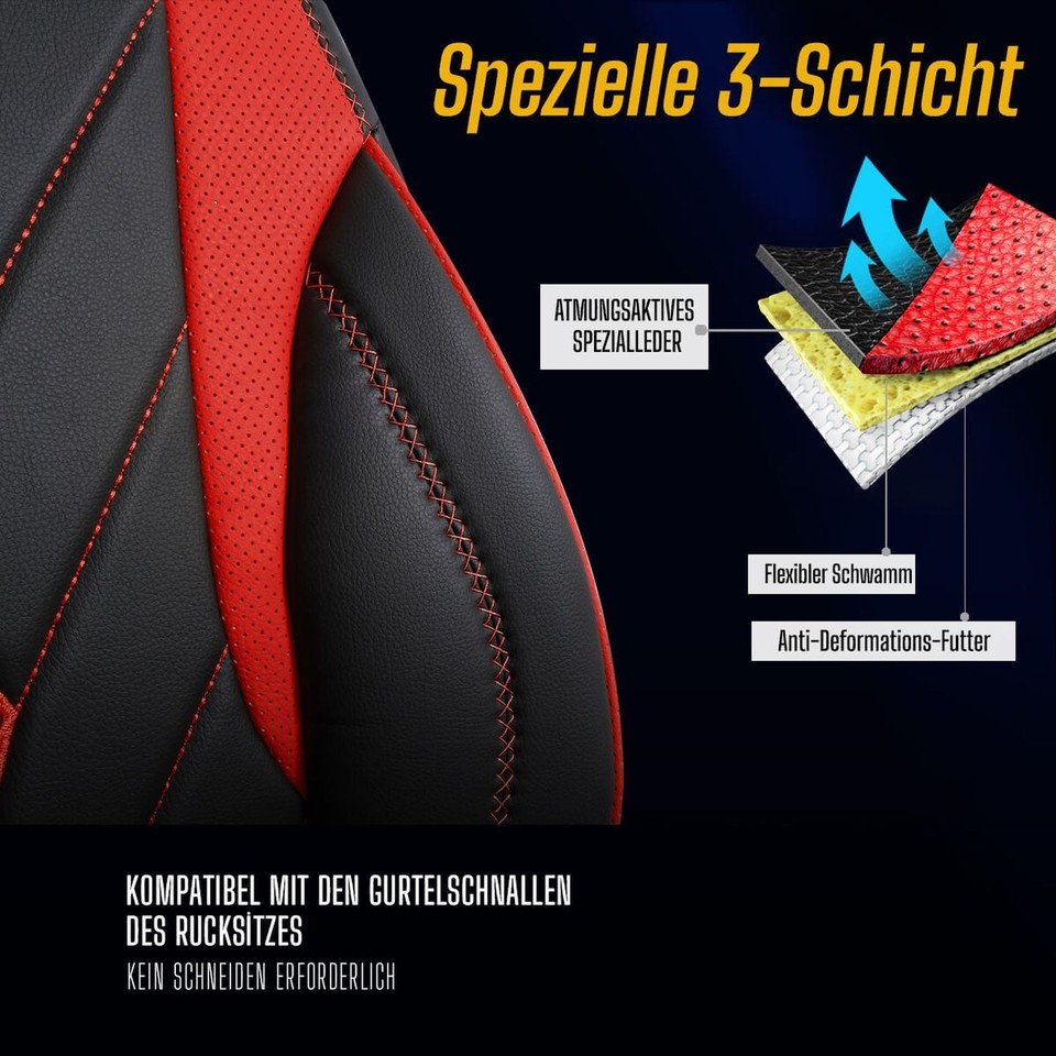 Coprisedili Per Auto Adatto A Ford Transit Collegare Texas (1 1) Nero - Foto 7