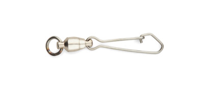 Sampo Welded Ring & Hooked Snap Swivel Size 3 60lb Test Nickel Finish Pack of 3