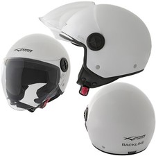 Casco Jet Scooter Moto Quad Omologato ECE 22 06 Visiera Sonicmoto Bianco