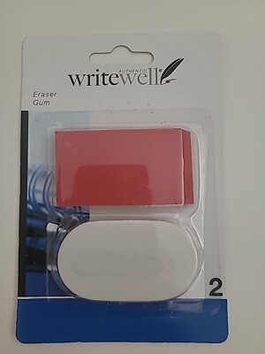 Eraser Radiergummi WriteWell weiß und rot (1 Packung a´ 2 Stück)