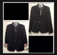 BARGAIN 280 NWT TAHARI NAVY BLAZER JACKET 4 JAMIE Stretch Ponte COMFORT QUALITY