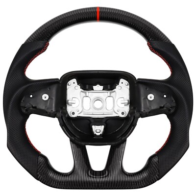 LOSCHEN Real Carbon Fiber Steering Wheel For Dodge Challenger SRT Durango 2015+