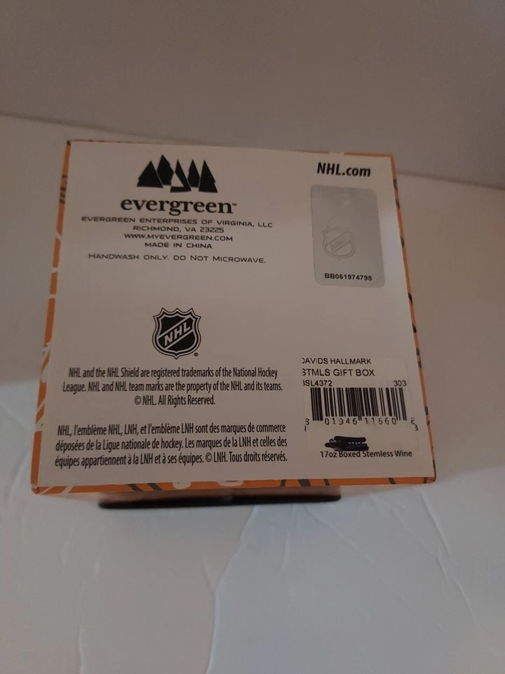 Copa de vino sin tallo de Pittsburgh Penguins 17 oz logotipo de pingüino en caja de regalo Foto 3 de 4