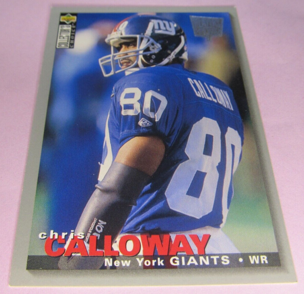 1995 Collector's Choice Player's Club Giants Football Card #95 Chris Calloway