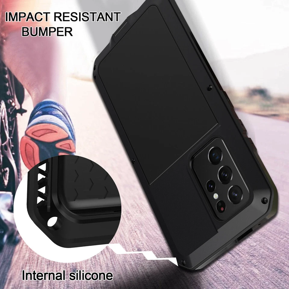 Funda Gorilla Metal Aluminio Para Samsung Galaxy S25 S24 S23 S22 S21 S20 S10 S9 S8 Foto 4 de 4