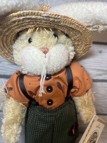 Vintage Hallmark Halloween Bunnies By The Bay Plush Pumpkin Hoop-“Harecrow” - Picture 2 of 12