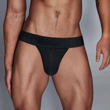 ADANNU Brand Men's Cotton Briefs High Fork Sexy U Convex Underwear Solid M-2XL