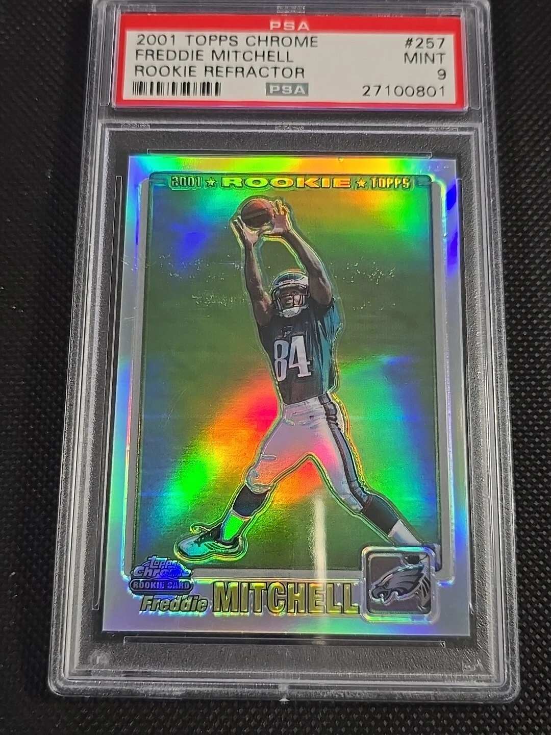 Freddie Mitchell Topps Chrome #257 Rookie Refractor