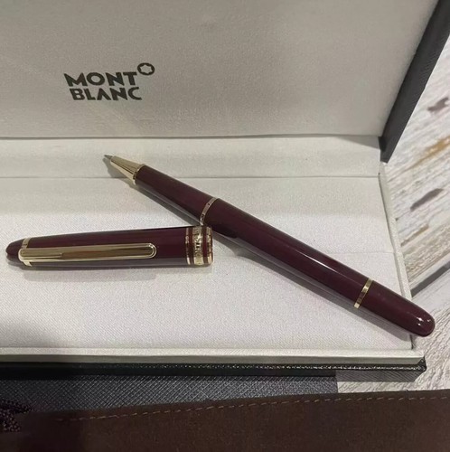 NUOVA penna roller Montblanc Meisterstück Classique 163R rossa - bordo oro - Foto 8 di 8