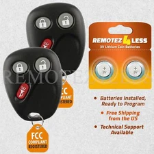 2 For 2002 2003 2004 2005 Chevrolet Trailblazer Keyless Entry Remote Car Key Fob