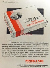 SOBRANIE No.50 American Blend Zigaretten Tabak ANZEIGE: Kleiner 1950er Druck 670/68
