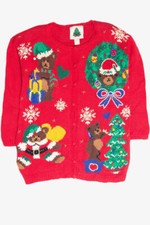 Vintage Red Ugly Christmas Cardigan 61972